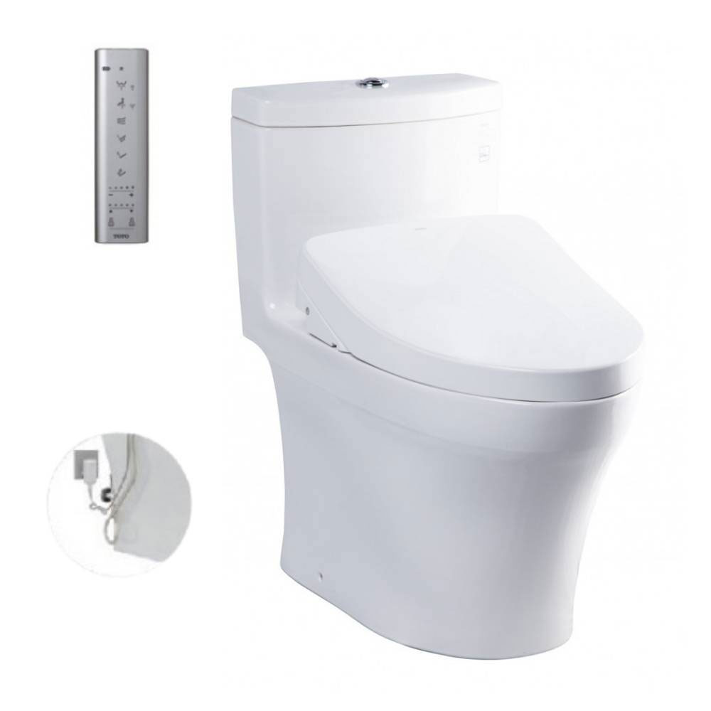 Bàn cầu 1 khối TOTO MS889DRW11 nắp điện tử Washlet S7 TCF4911Z