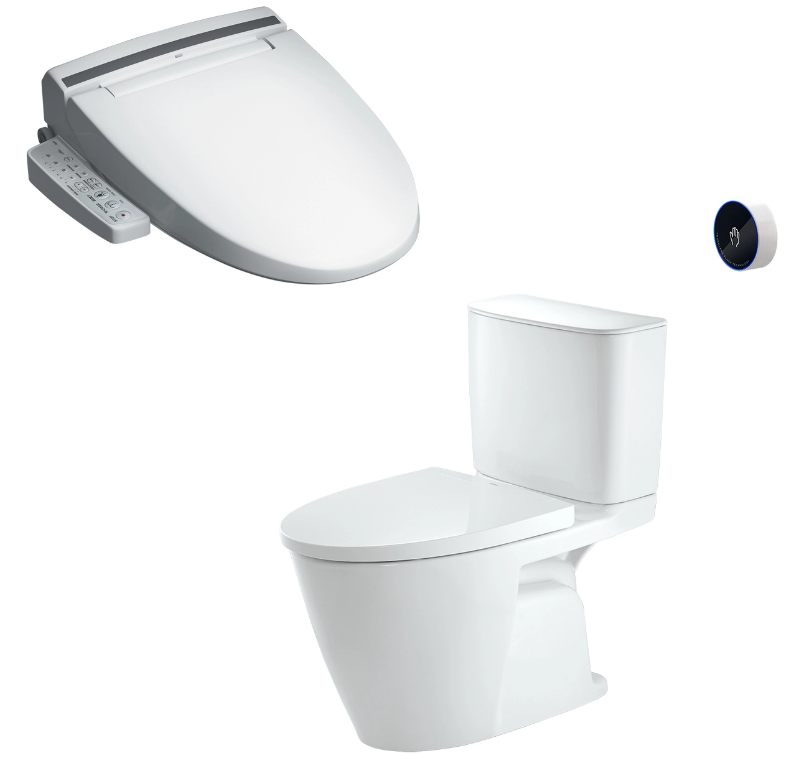 Bàn cầu 2 khối xả cảm ứng nắp điện tử INAX ACT-602 + CW-KB22AVN