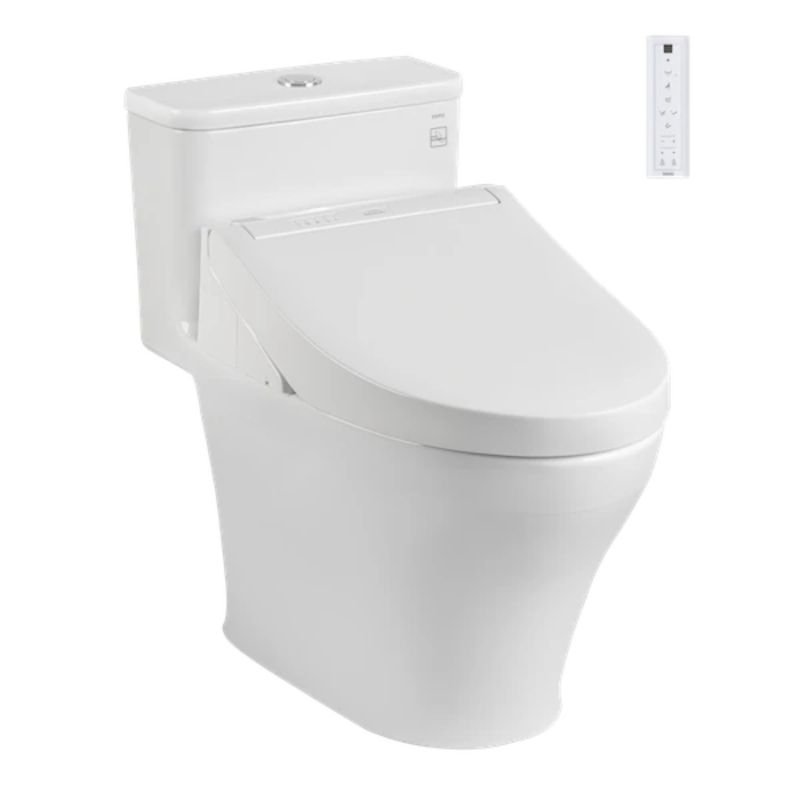 Bàn cầu 1 khối TOTO MS857CDW15 nắp điện tử Washlet C5 TCF24460AAA giấu dây