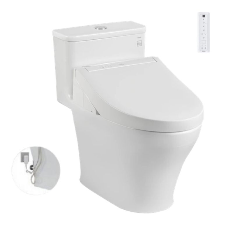 Bàn cầu 1 khối TOTO MS857DW14 nắp điện tử Washlet C5 TCF24410AAA