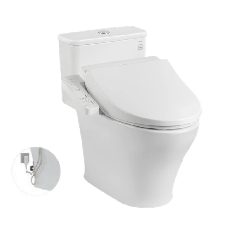 Bàn cầu 1 khối TOTO MS857DW18 nắp điện tử TCF23710AAA Washlet C2 cơ bản