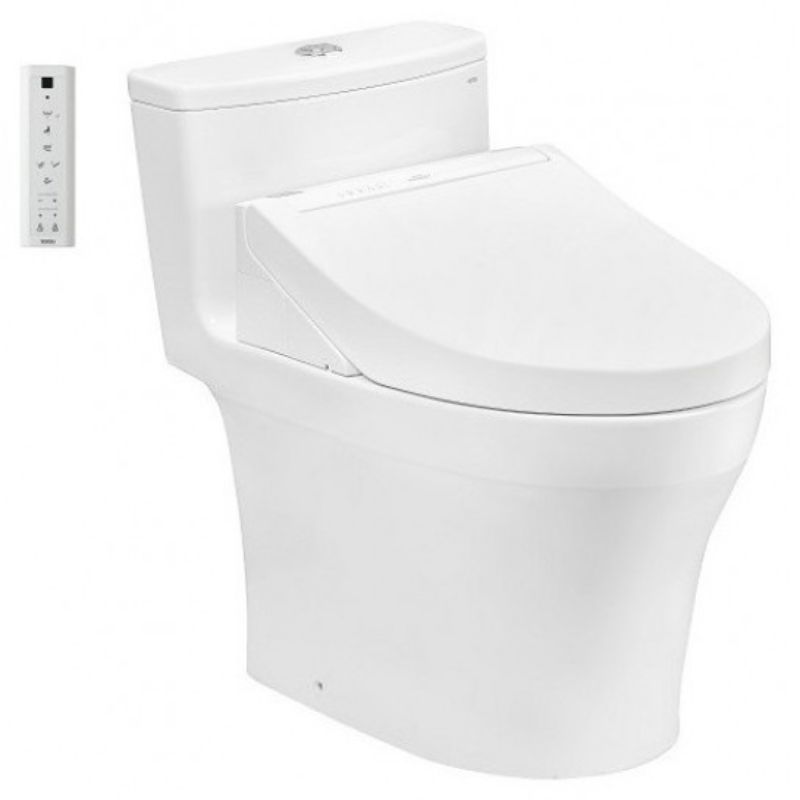 Bàn cầu 1 khối TOTO MS885CDW15 nắp điện tử Washlet C5 TCF24460AAA giấu dây