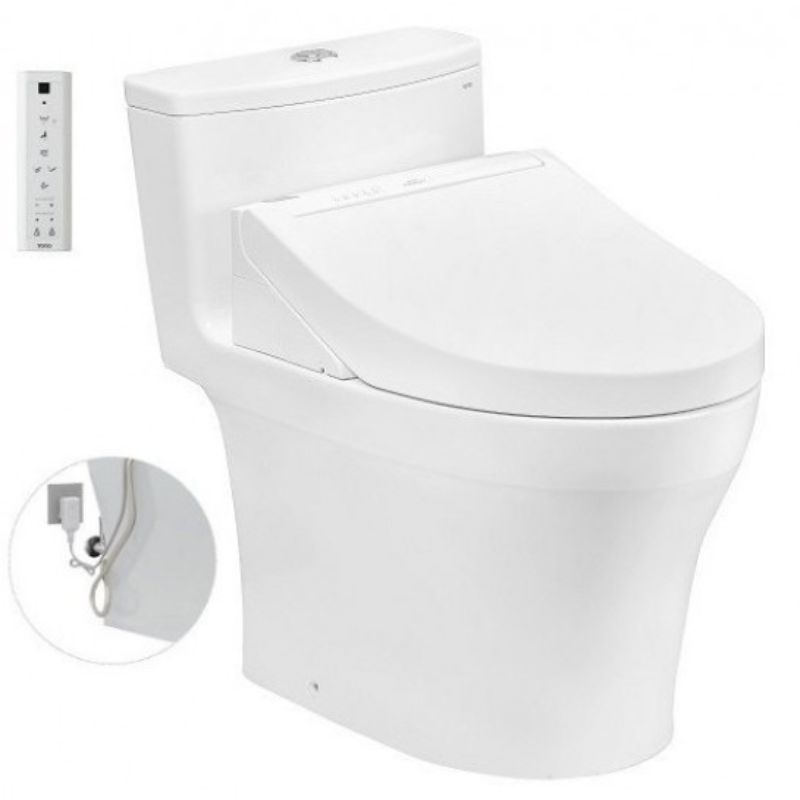 Bàn cầu 1 khối  TOTO MS885DW14nắp điện tử Washlet C5 TCF24410AAA