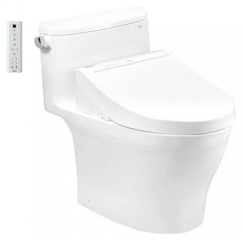 Bàn cầu 1 khối TOTO MS887CRW15 nắp điện tử Washlet C5 TCF24460AAA giấu dây