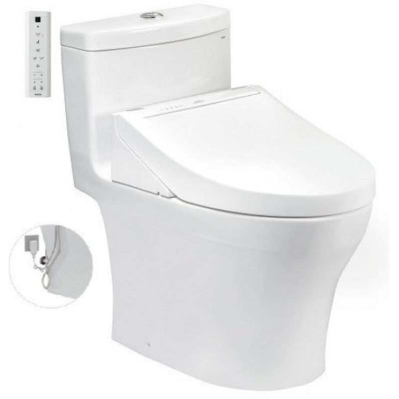 Bàn cầu 1 khối TOTO MS889DRW14 nắp điện tử Washlet C5 TCF24410AAA