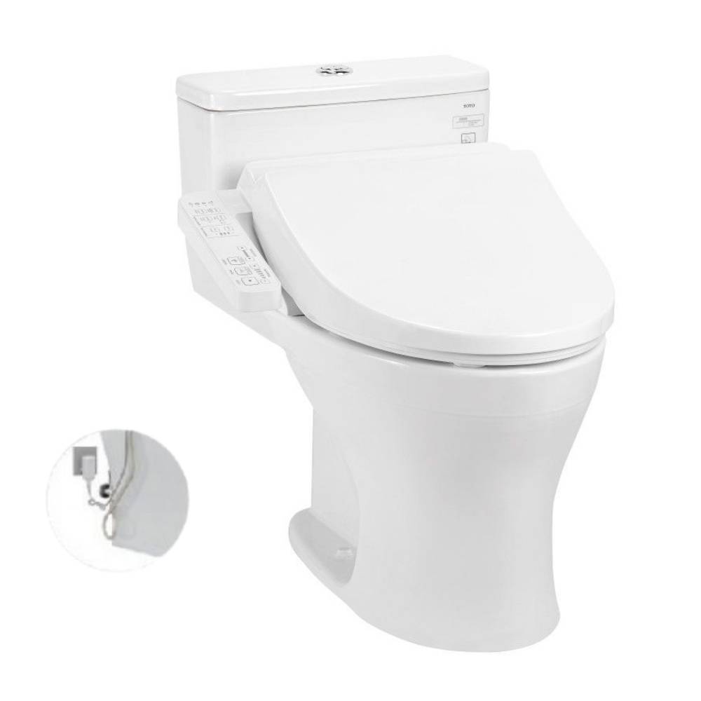 Bàn cầu 1 khối TOTO MS855DW18  nắp điện tử TCF23710AAA Washlet C2 cơ bản