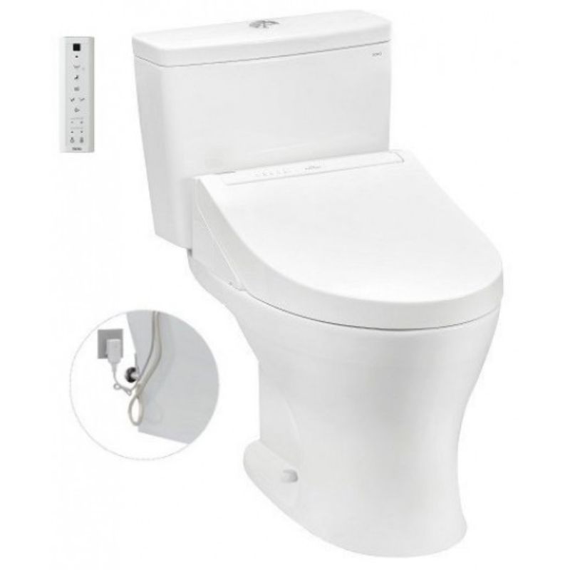 Bàn cầu 2 khối TOTO CS735DW14 nắp điện tử Washlet C5 TCF24410AAA