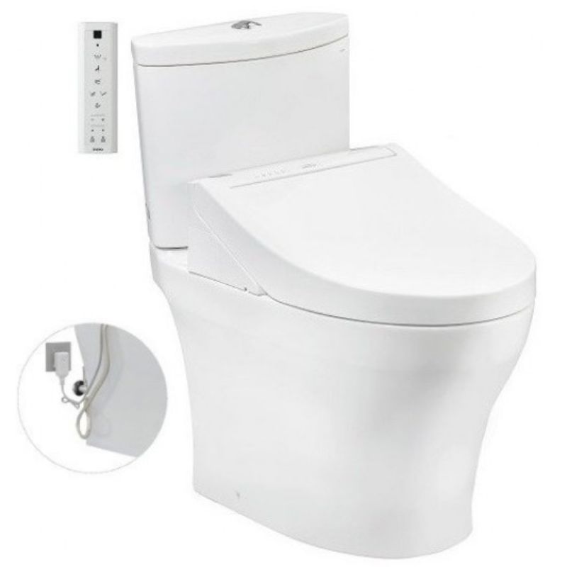 Bàn cầu 2 khối TOTO CS838DW14 nắp điện tử Washlet C5 TCF24410AAA