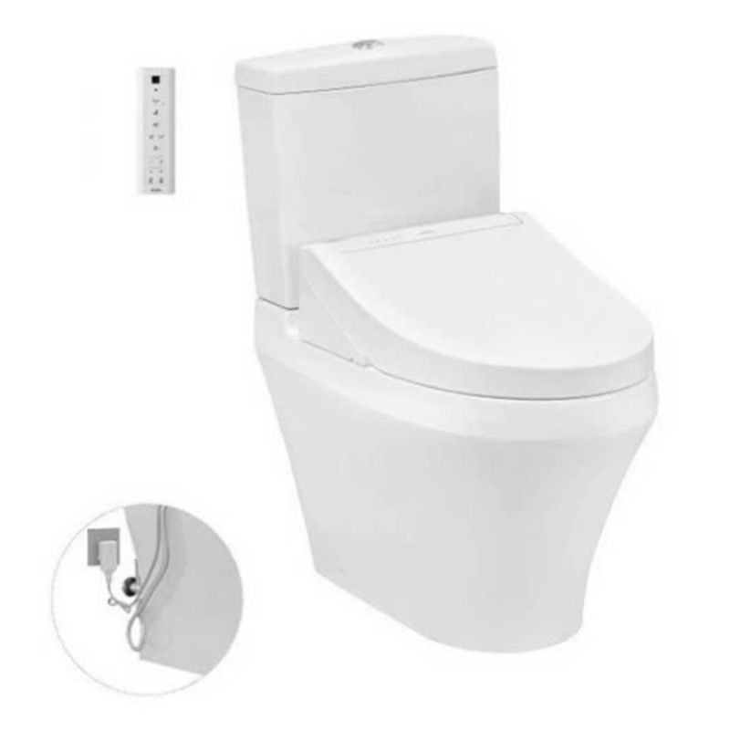 Bàn cầu 2 khối TOTO CS945PDW14 nắp điện tử Washlet C5 TCF24410AAA thoát ngang