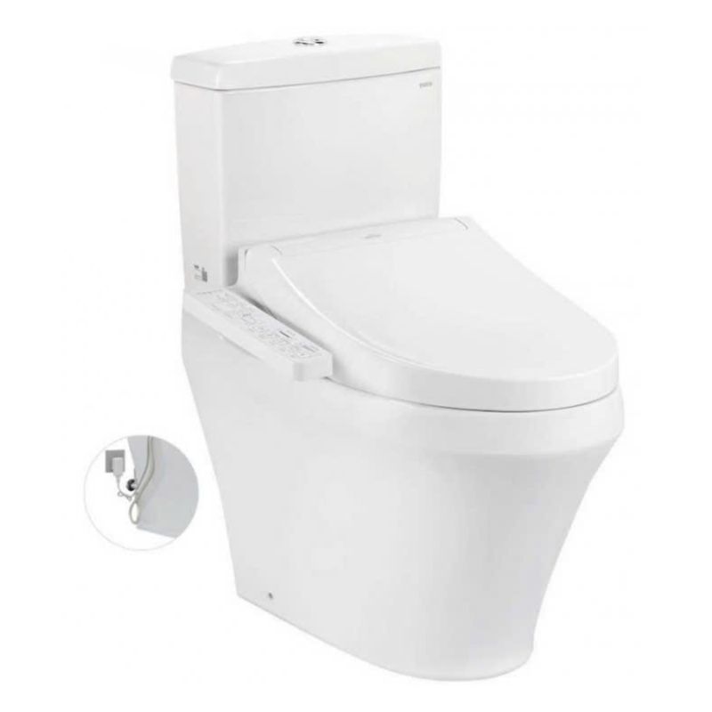 Bàn cầu 2 khối TOTO CS945PDW16 nắp điện tử Washlet C2 TCF23410AAA thoát ngang