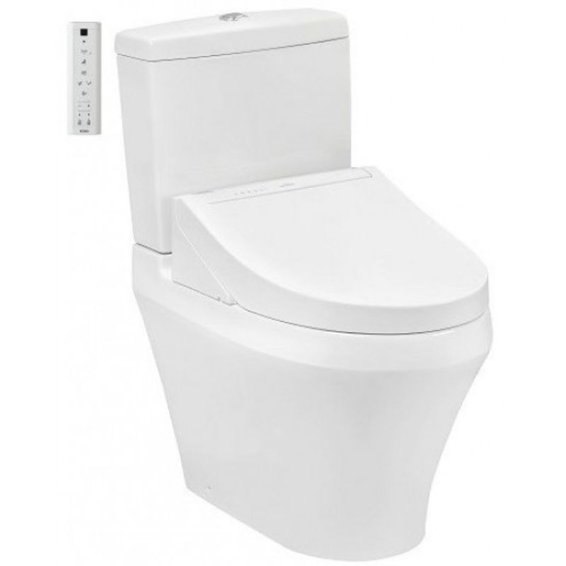 Bàn cầu 2 khối TOTO CS948CDW15 nắp điện tử Washlet C5 TCF24460AAA giấu dây