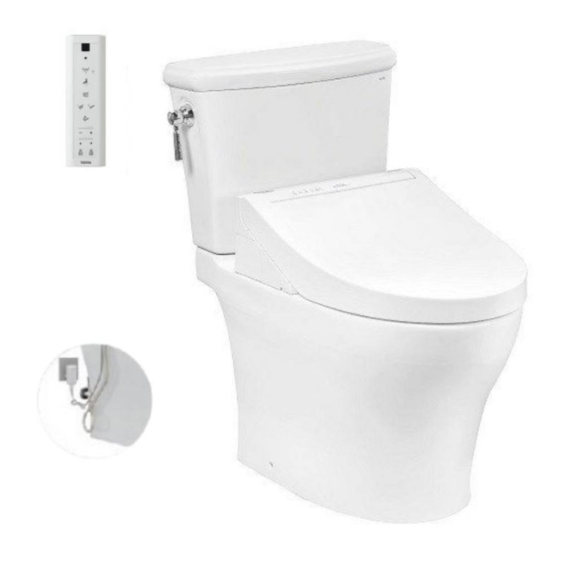 Bàn cầu 2 khối TOTO CS986GW14 nắp điện tử Washlet C5 TCF24410AAA