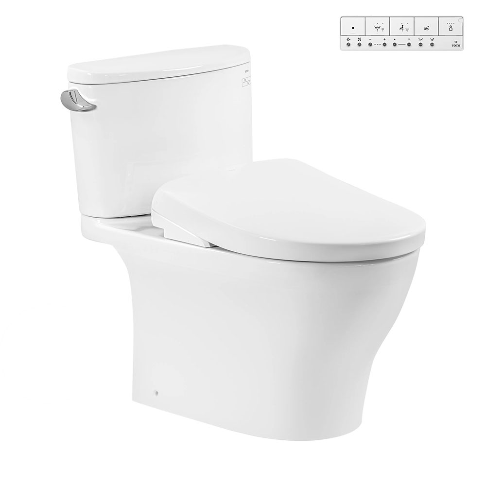 Bàn cầu 2 khối TOTO CS767CRW23#XW nắp điện tử Washlet S7 TCF47360GAA giấu dây