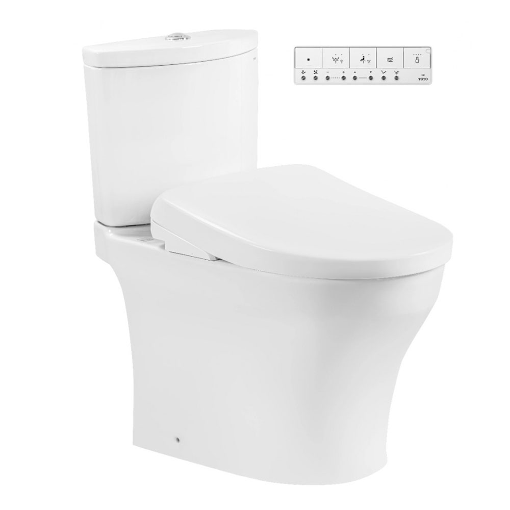 Bàn cầu 2 khối TOTO CS838CDW23#XW nắp điện tử Washlet S7 TCF47360GAA giấu dây