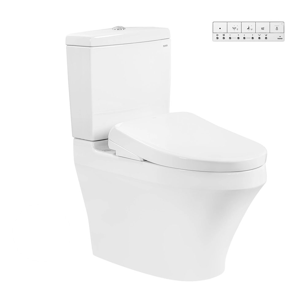 Bàn cầu 2 khối TOTO CS948CDW23#XW nắp điện tử Washlet S7 TCF47360GAA giấu dây