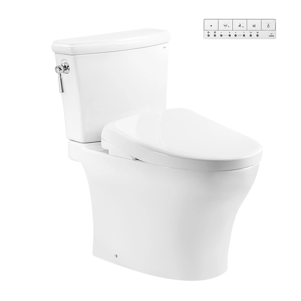 Bàn cầu 2 khối TOTO CS986CGW23#XW nắp điện tử Washlet S7 TCF47360GAA giấu dây