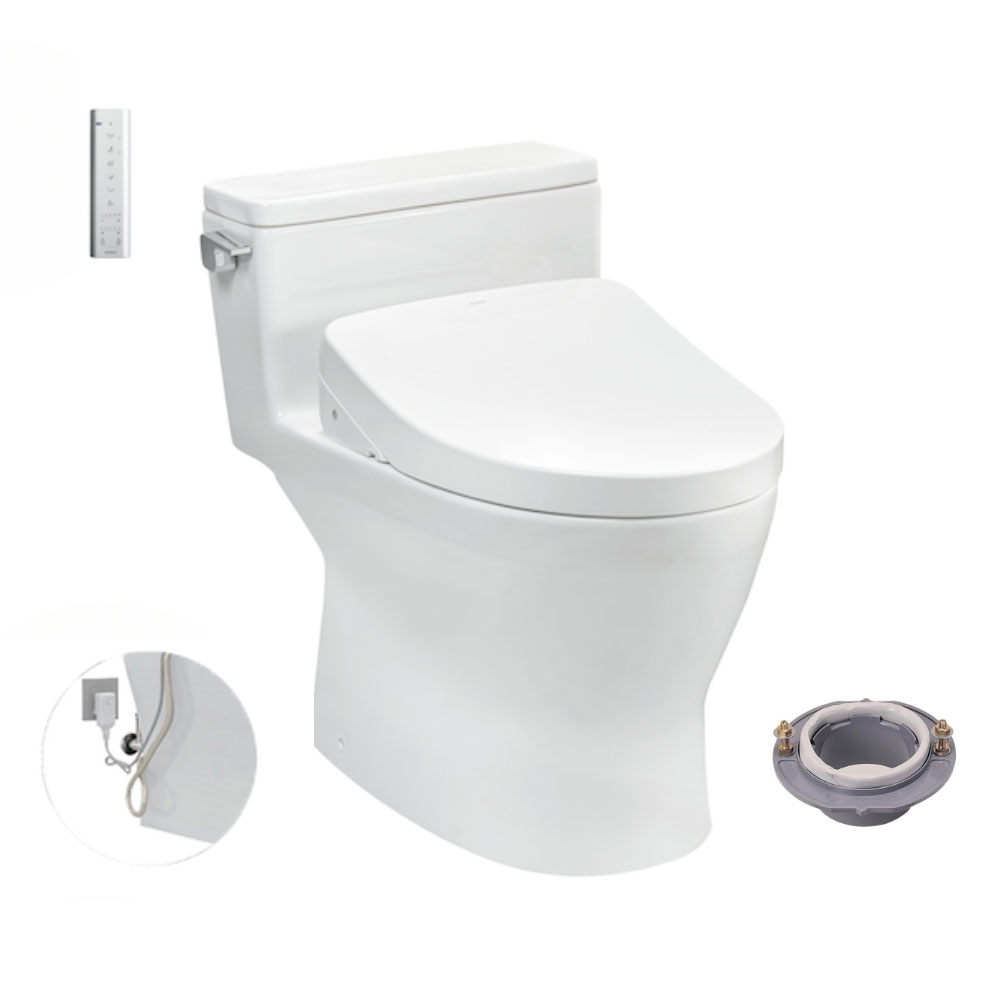 Bàn cầu 1 khối TOTO MS188VKW11#XW T53P100VR nắp điện tử Washlet S7 TCF4911Z