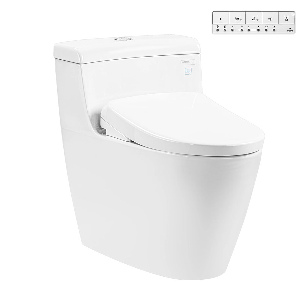 Bàn cầu 1 khối TOTO MS636CDRW23#XW nắp điện tử Washlet S7 TCF47360GAA giấu dây
