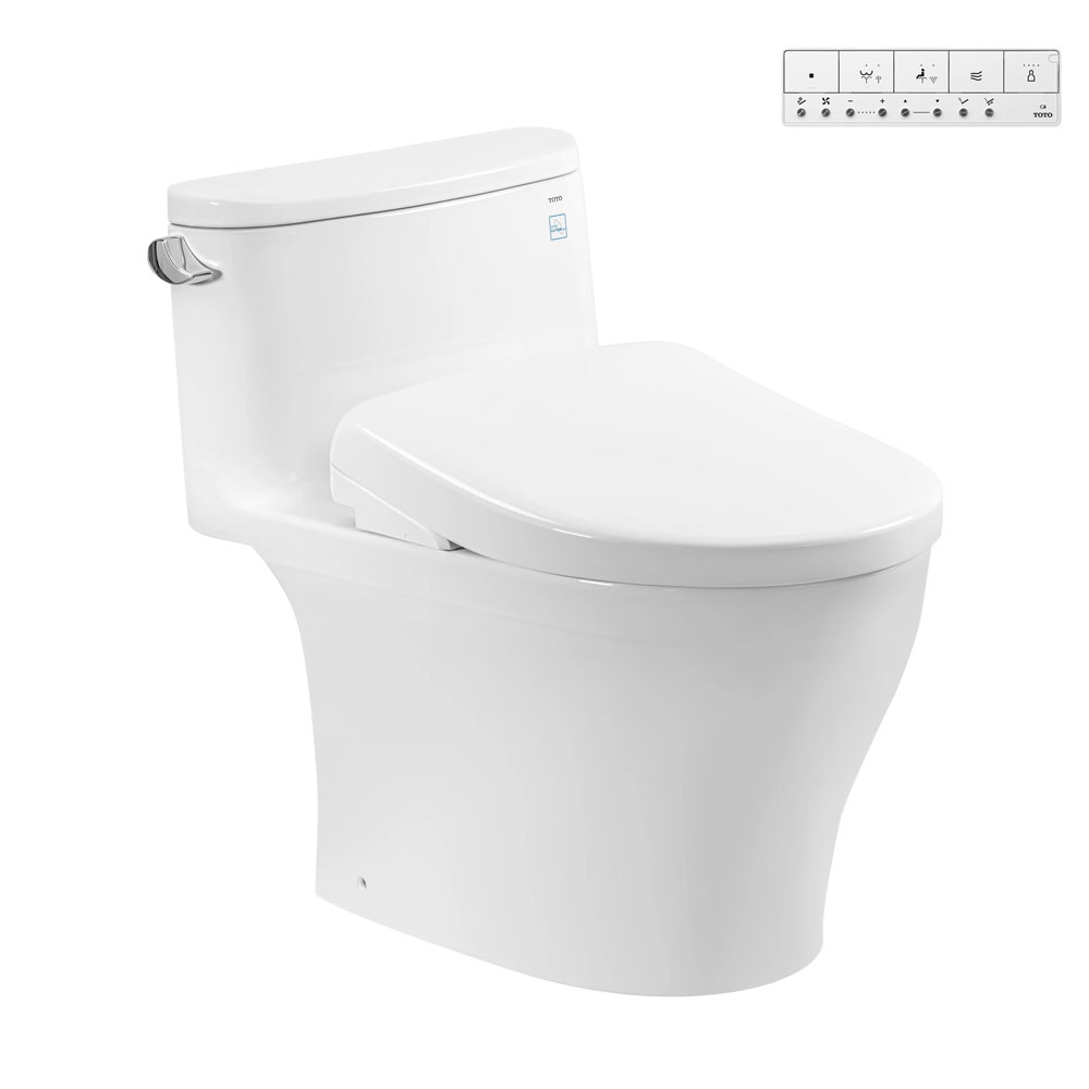 Bàn cầu 1 khối TOTO MS887CRW23#XW nắp điện tử Washlet S7 TCF47360GAA giấu dây