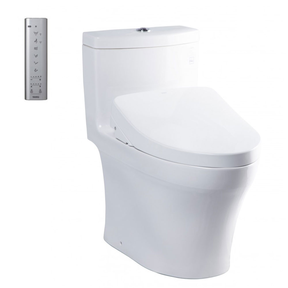Bàn cầu 1 khối TOTO MS889CDRW12#XW nắp điện tử Washlet S7 TCF4911EZ giấu dây