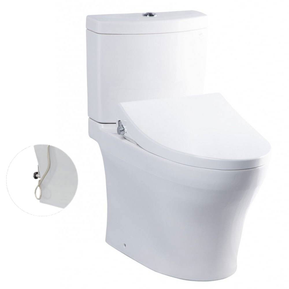 Bàn cầu 2 khối TOTO CS769DRE4#XW nắp rửa cơ TCW1211A