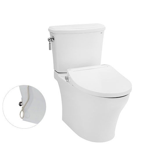 Bàn cầu 2 khối TOTO CS986GE2#XW nắp rửa cơ TCW07S