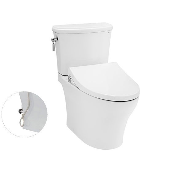 Bàn cầu 2 khối TOTO CS986GE4#XW nắp rửa cơ TCW1211A