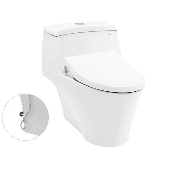 Bàn cầu 1 khối TOTO MS823DRE4#XW nắp rửa cơ TCW1211A