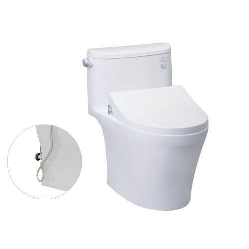 Bàn cầu 1 khối TOTO MS887RE4#XW nắp rửa cơ TCW1211A