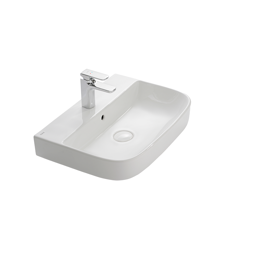Chậu rửa lavabo đặt bàn INAX AL-632V (AL-632V) (AL-632VGC) 3 lỗ men Aqua Ceramic