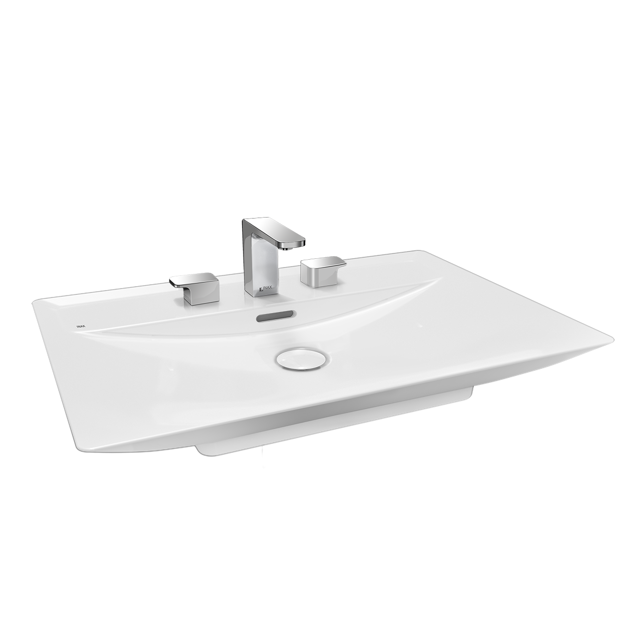 Chậu rửa lavabo đặt bàn INAX AL-S630VGC 3 lỗ men Aqua Ceramic