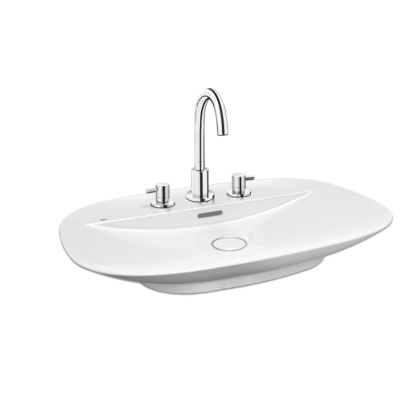 Chậu rửa lavabo đặt bàn INAX AL-S640VGC 3 lỗ men Aqua Ceramic