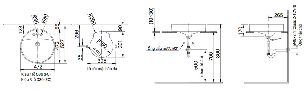 chau-rua-dat-ban-inax-l-294vfc
