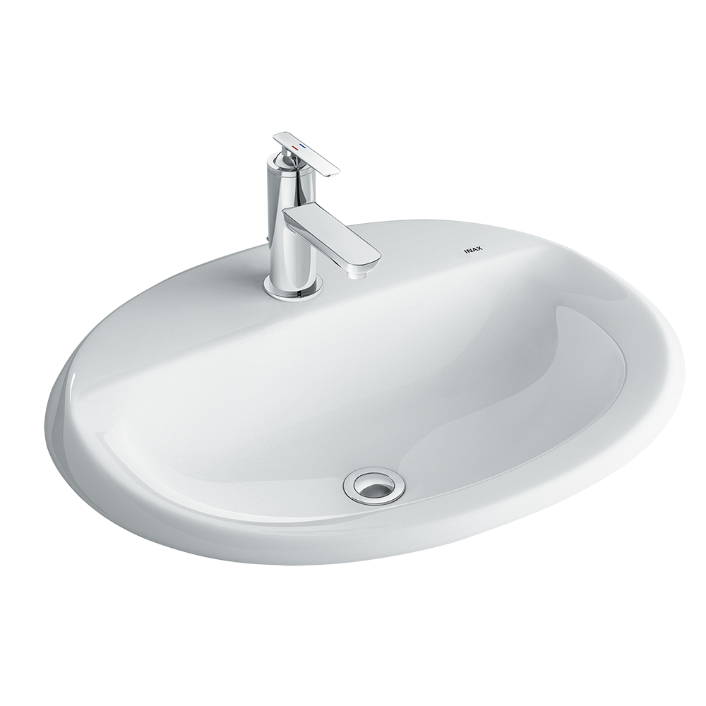 Chậu lavabo dương vành INAX AL-2395V (AL2395V) (AL-2395VFC) men Aqua Ceramic