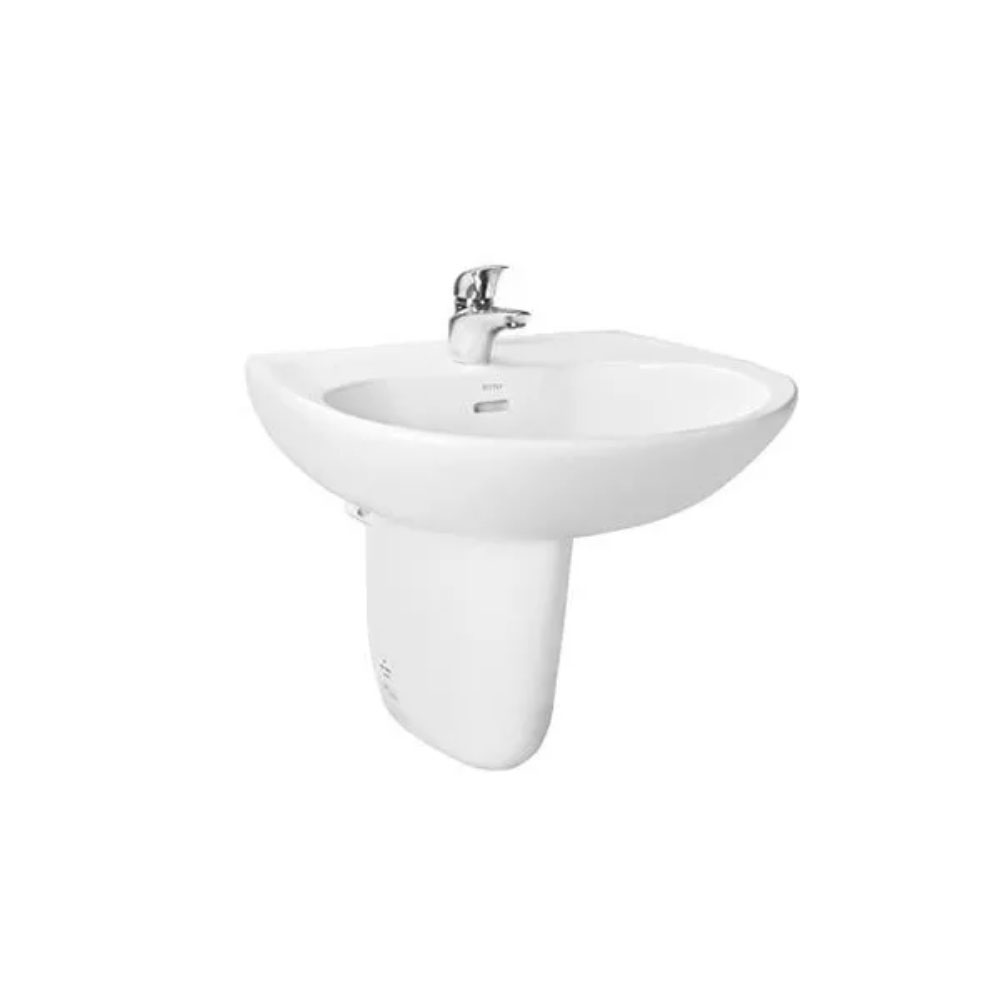 Chậu lavabo treo tường TOTO LHT239CR#W chân lửng