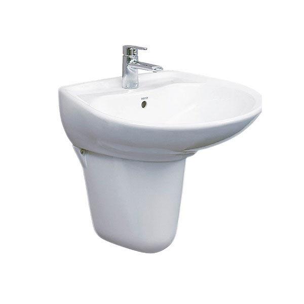 Chậu lavabo treo tường TOTO LHT300CR#W chân lửng