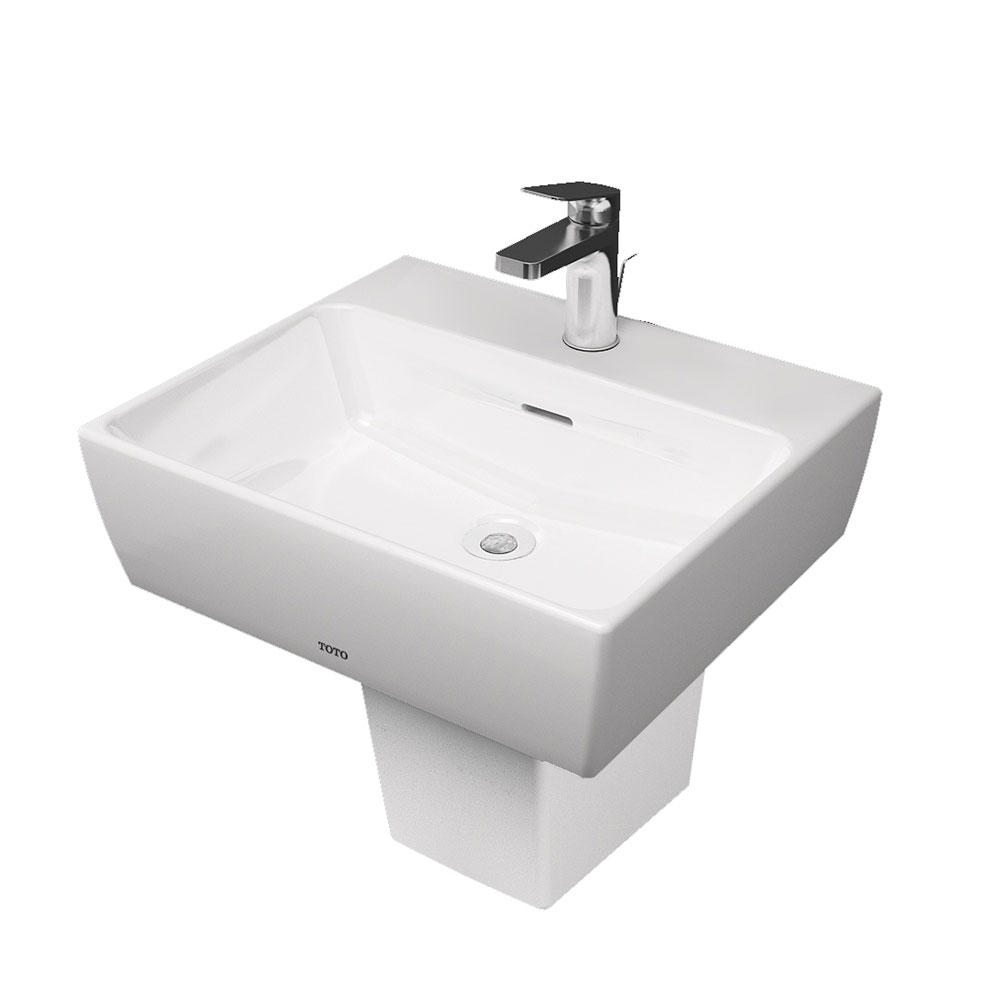 Chậu lavabo treo tường TOTO LHT328C#XW chân lửng