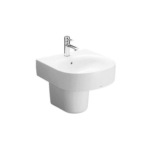 Chậu lavabo treo tường TOTO LHT766CR#XW chân lửng